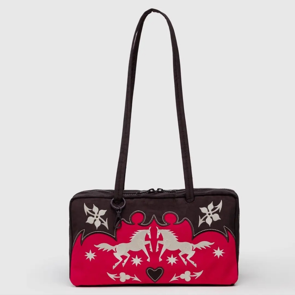 Baggu Nylon Bowler Bag (Western Applique)